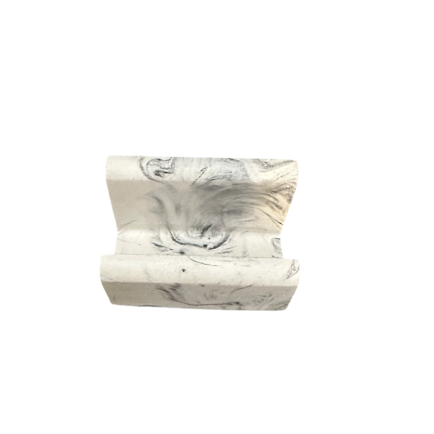 Concrete business card holder- white marble