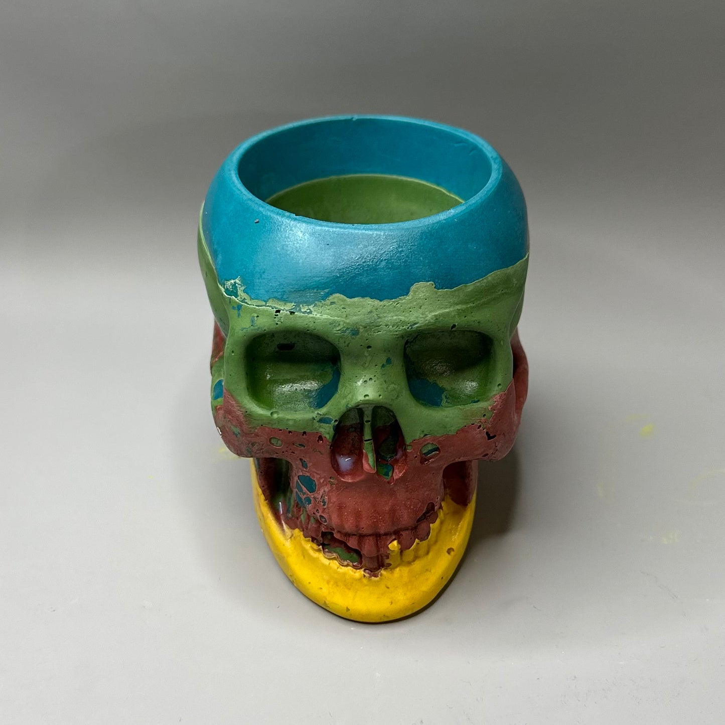 Concrete Skull Planter Mexicana Collection -C