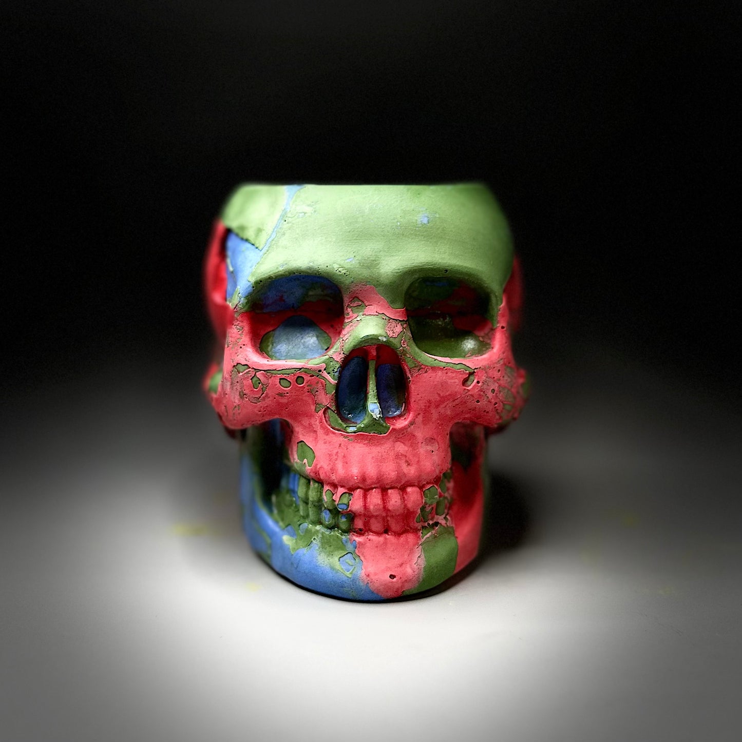 Concrete Skull Planter Mexicana Collection -B