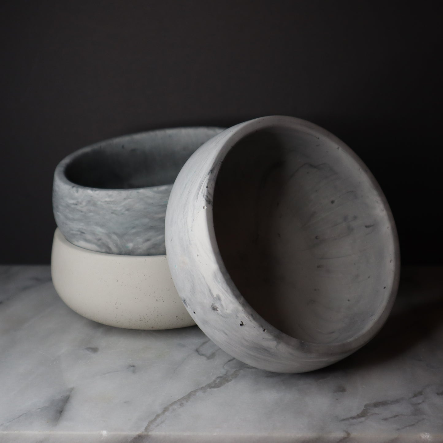 Round Concrete Bowls