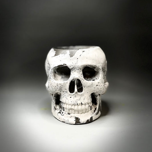 Concrete Skull Planter Mexicana Collection -D